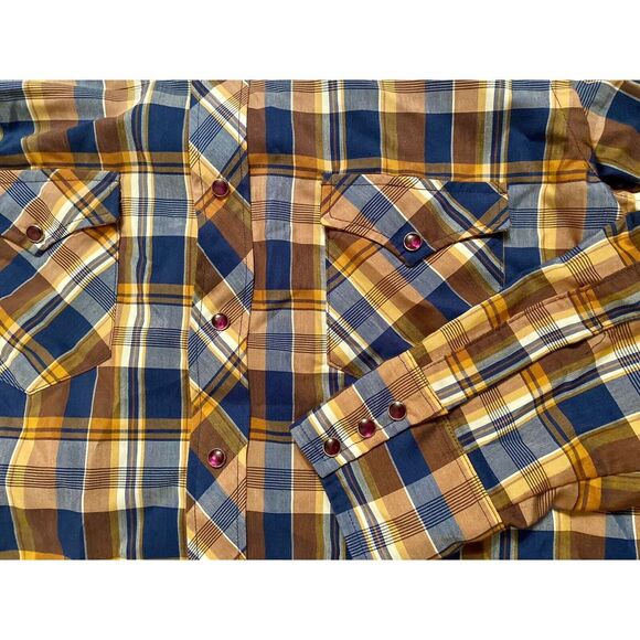 Wrangler‎ VTG Mens Sz 16.5 33 Western Shirt Button Up Long Sleeve Pearl Buttons - Picture 5 of 13